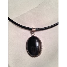 331 collier oeil de tigre chaine argent sterling